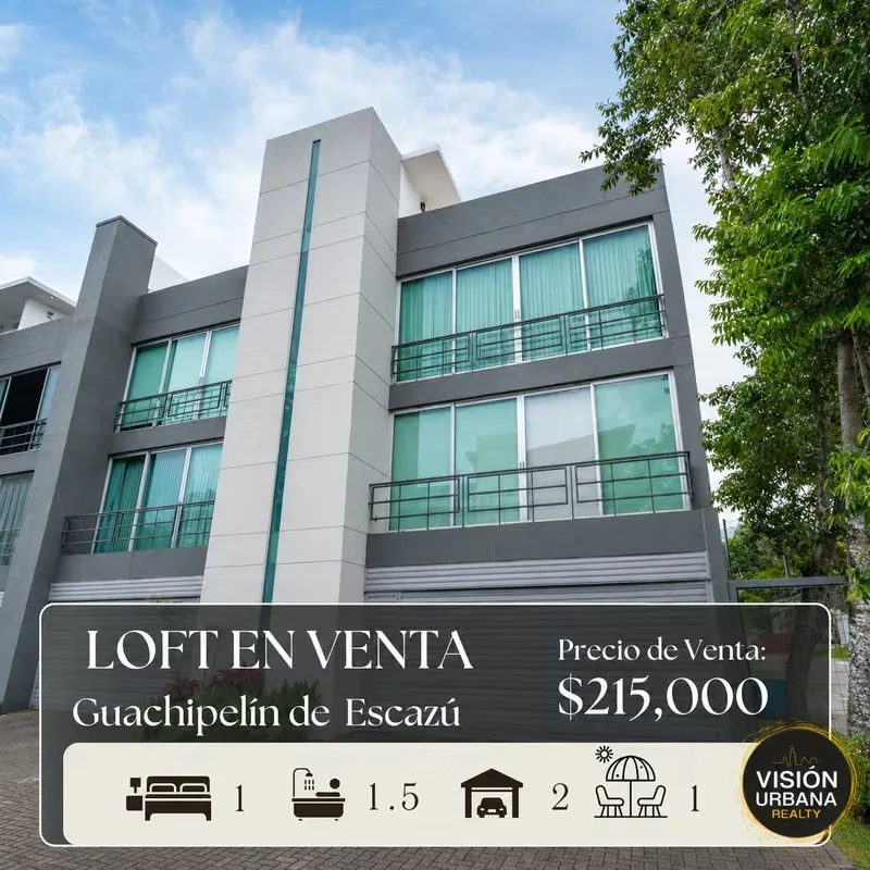 Exclusive remodeled 4-level loft in Guachipelín de Escazú, very close to Multiplaza. It boasts 214.10 m2 distributed as follows: