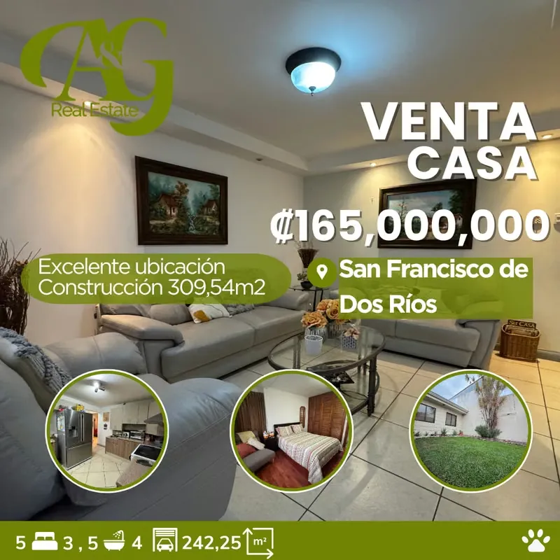 CASA EN VENTA EN SAN FRANCISCO DE DOS RÍOS