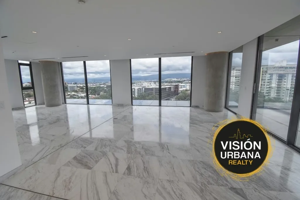 Exclusive apartment in Tower 402 of Avenida Escazú. This apartment occupies an entire floor with 475.43 m² of living space and includes four independent parking spaces, each ...