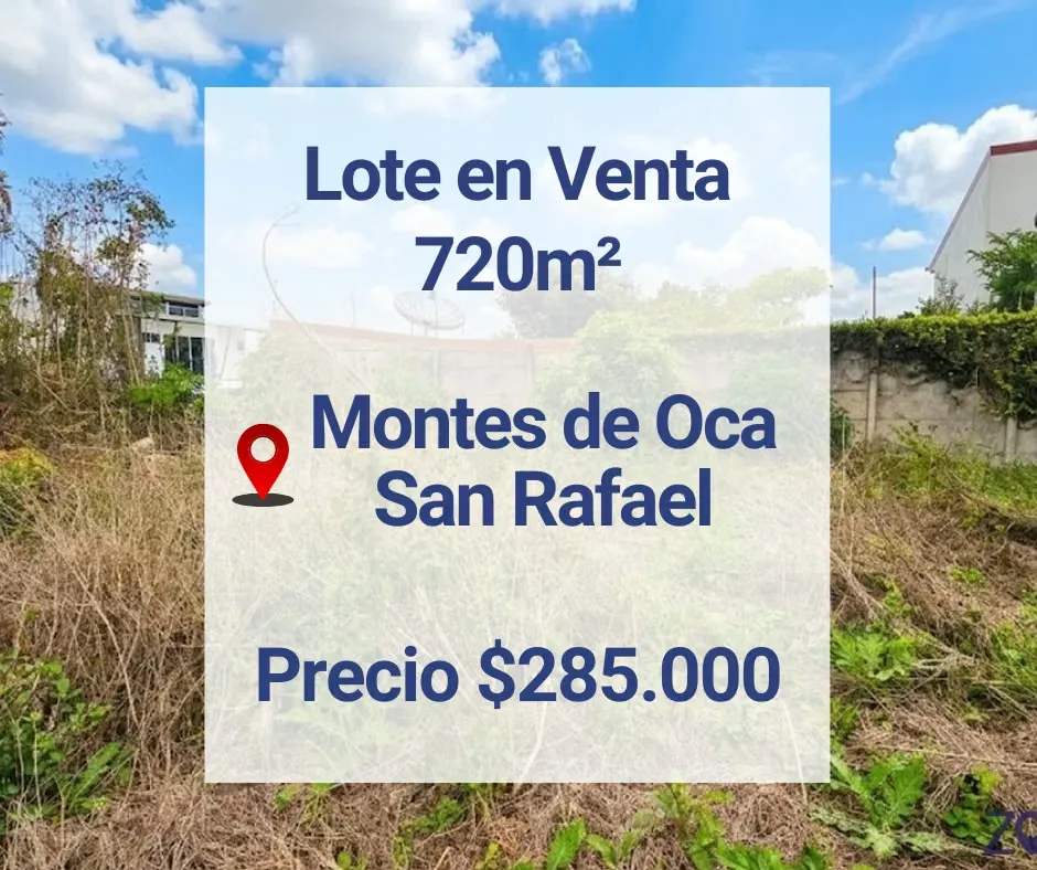 Venta Lote para Apartamentos en San Rafael, Montes de Oca (720m²)