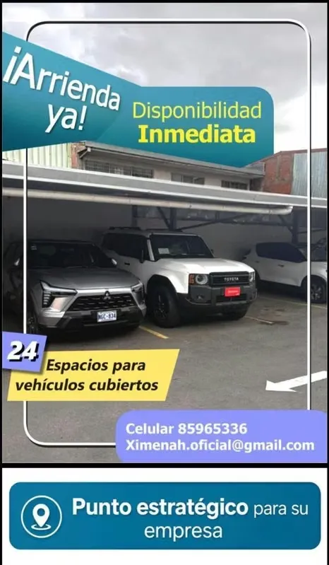 Parking space for rent near the San Jose municipality.