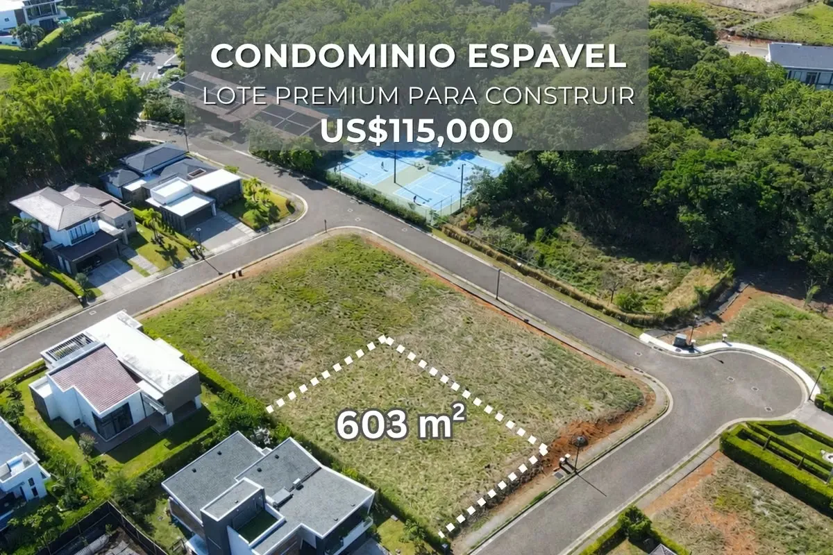 Lot for Sale in Condominio Espavel, La Guácima – 603 m² in Phase 1