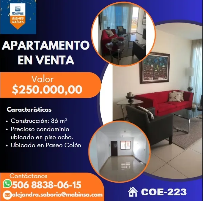 COE-223 Habitat Condo in Building in Paseo Colon.