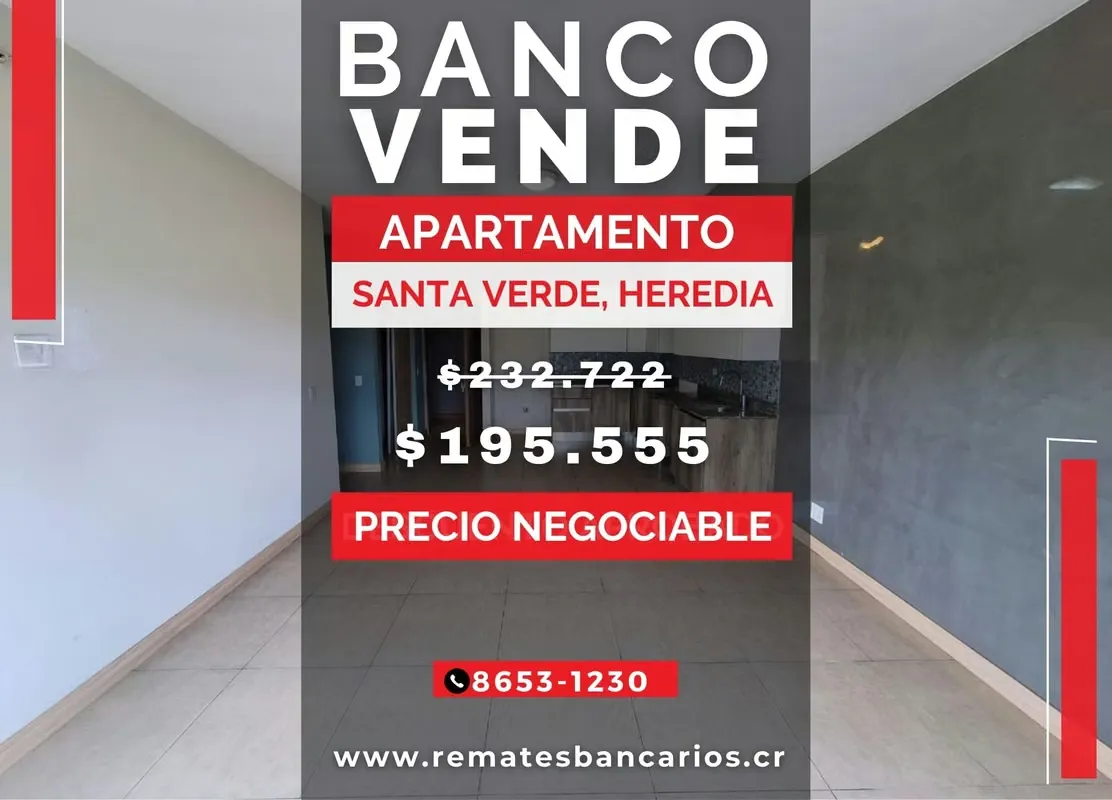 Apartment for sale, Higueron Condominium, Santa Verde, Heredia, Auction