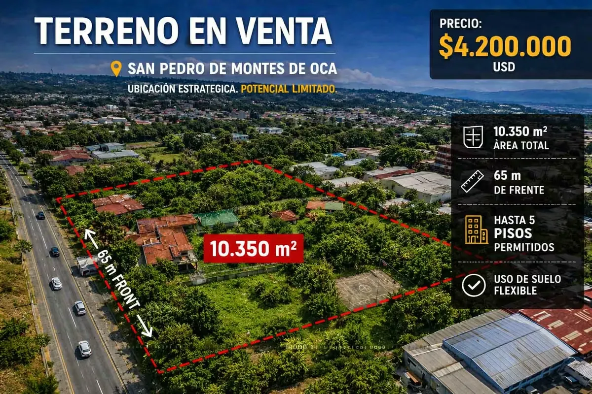 LAND FOR SALE | SAN PEDRO DE MONTES DE OCA | 10,350 m²