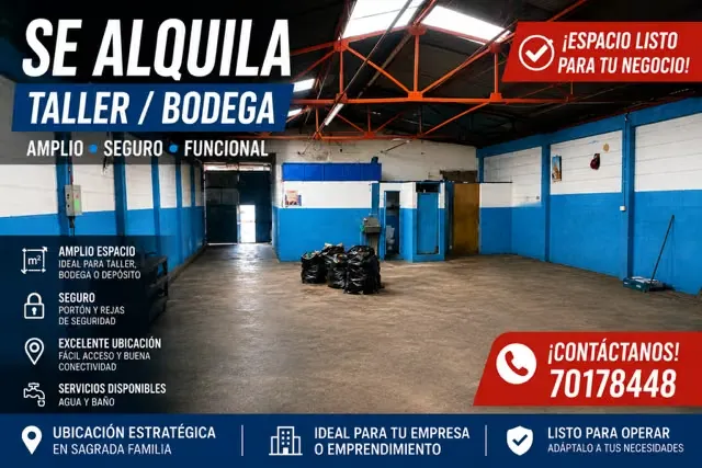 Alquiler 495,000  Bodega Hatillo Centro