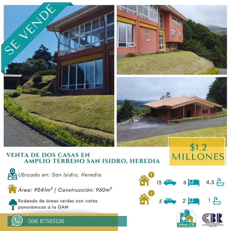 SALE TWO HOUSES WIDE LAND SAN ISIDRO