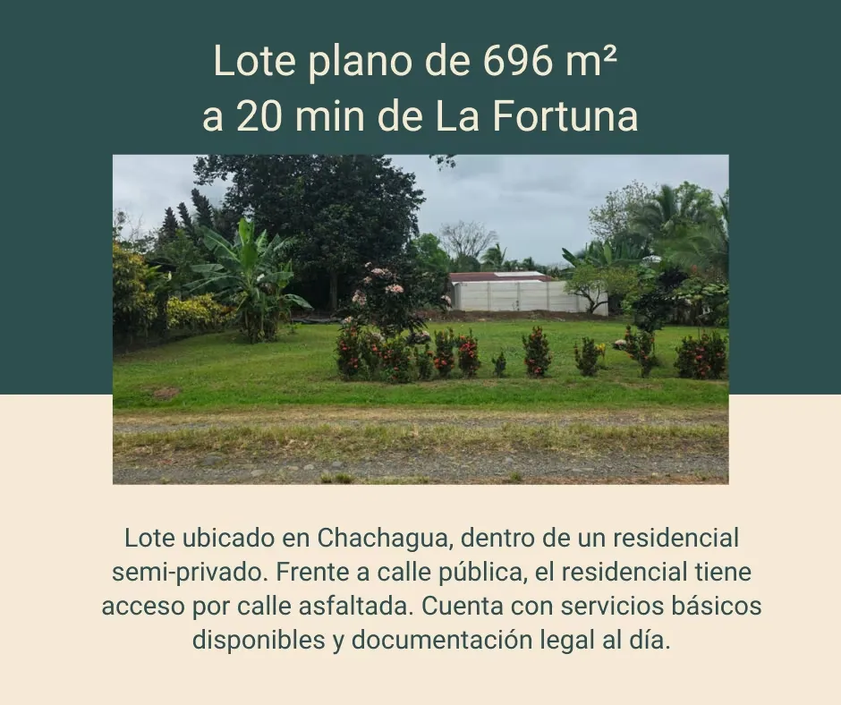 It is sold flat lot of 696 m ² in Quintas del Valle, Chachagua,, photo 5