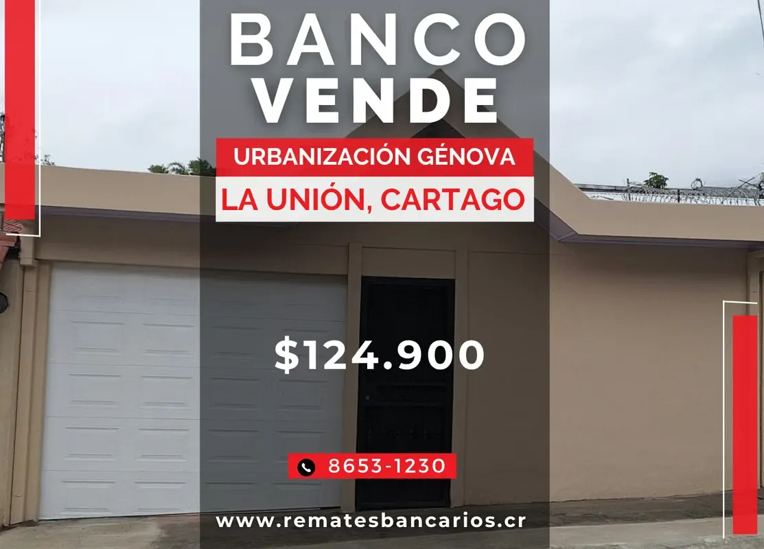 VENTA DE CASA, LA UNION, CARTAGO, RESIDENCIAL GENOVA (DAV)