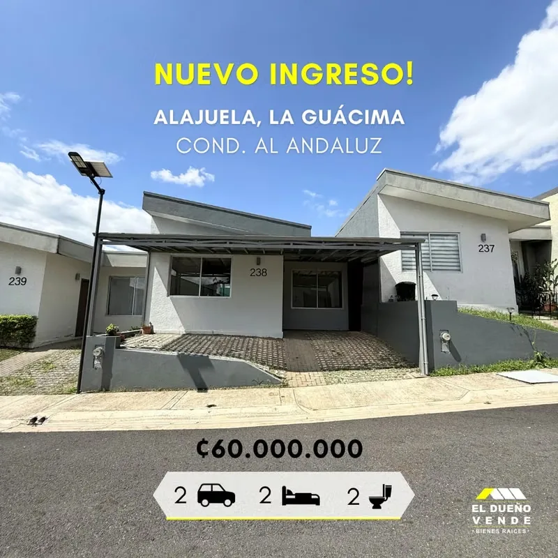 Casa en Venta en Alajuela, La Guácima, Condominio Al Andaluz