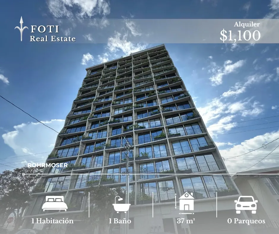 Alquiler de Apartamento tipo estudio Amueblado y Equipado en U Nunciatura, Rohrmoser – San José