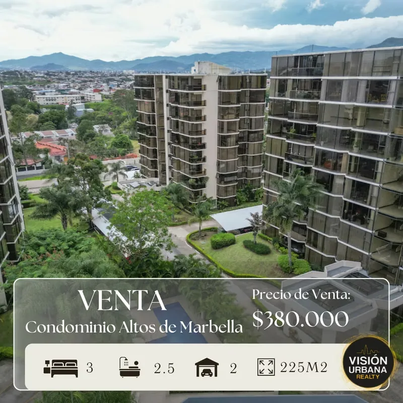 Spacious 3-bedroom apartment in Bello Horizonte, Escazú, located in the Altos de Marbella Condominium. This single-level apartment is on the 3rd floor and features the ...