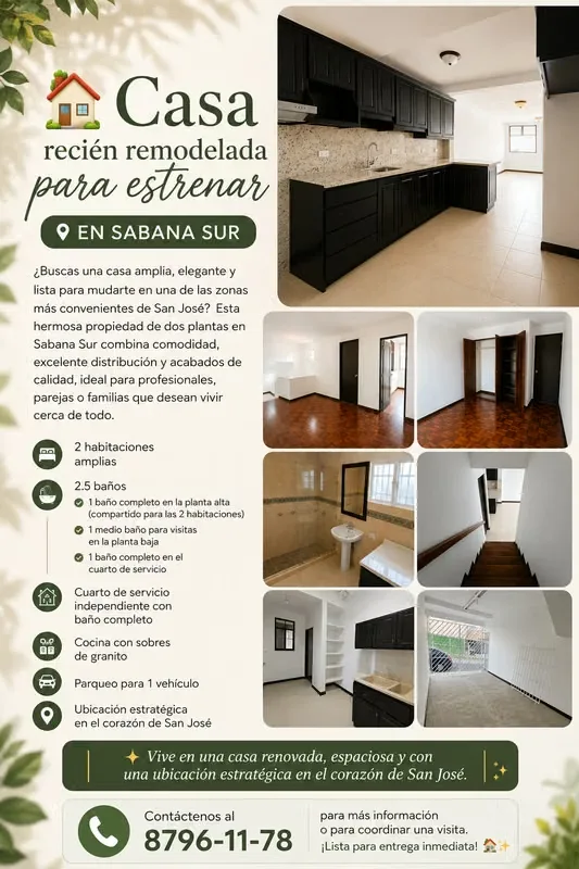 ¿Buscas una casa amplia, elegante y lista para mudarte en una de las zonas más convenientes de San José? Esta hermosa propiedad ...
