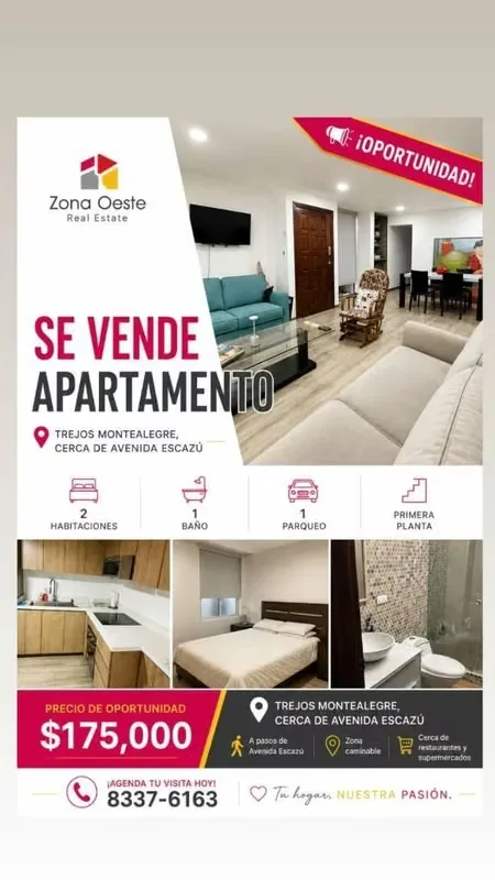 Descubra este hermoso y moderno apartamento en Trejos Montealegre, una de las zonas más cotizadas de Escazú. Disfrute de la comodidad ...