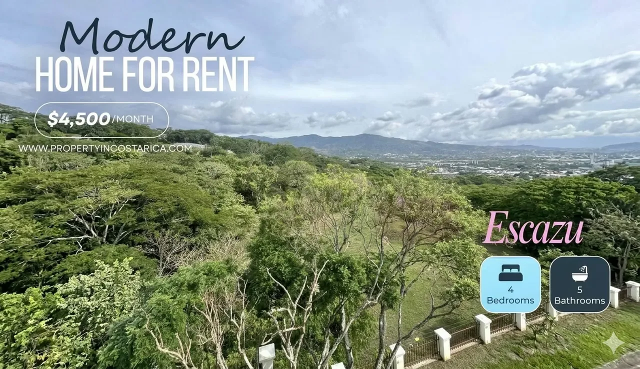 Modern home for rent in Escazu