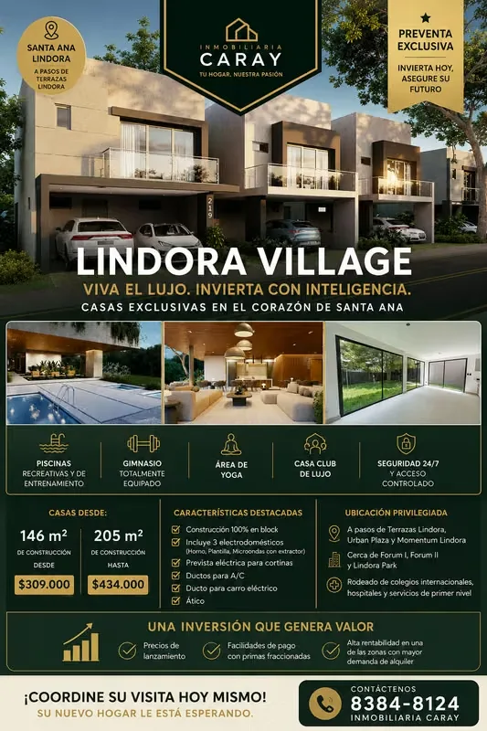 Casas nuevas en venta desde $309.000 en el exclusivo Condominio Lindora Village, Santa Ana.