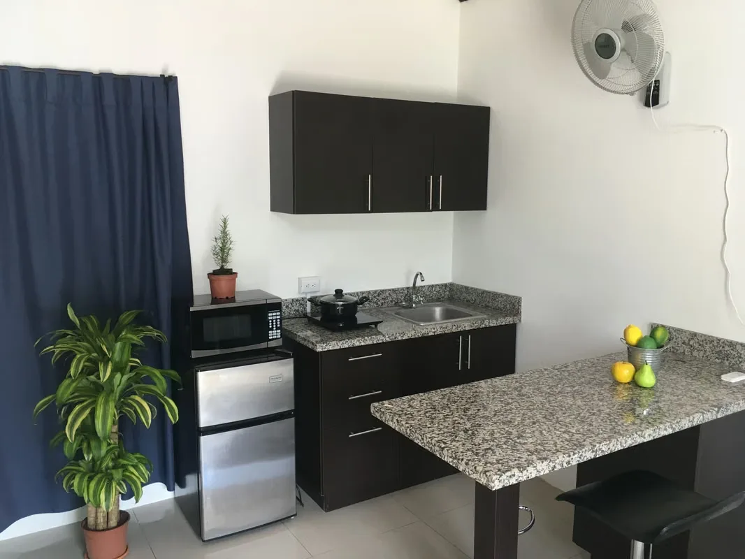 Se alquila cómodo y acogedor apartamento tipo estudio, ubicado en una zona tranquila, segura y de fácil acceso.