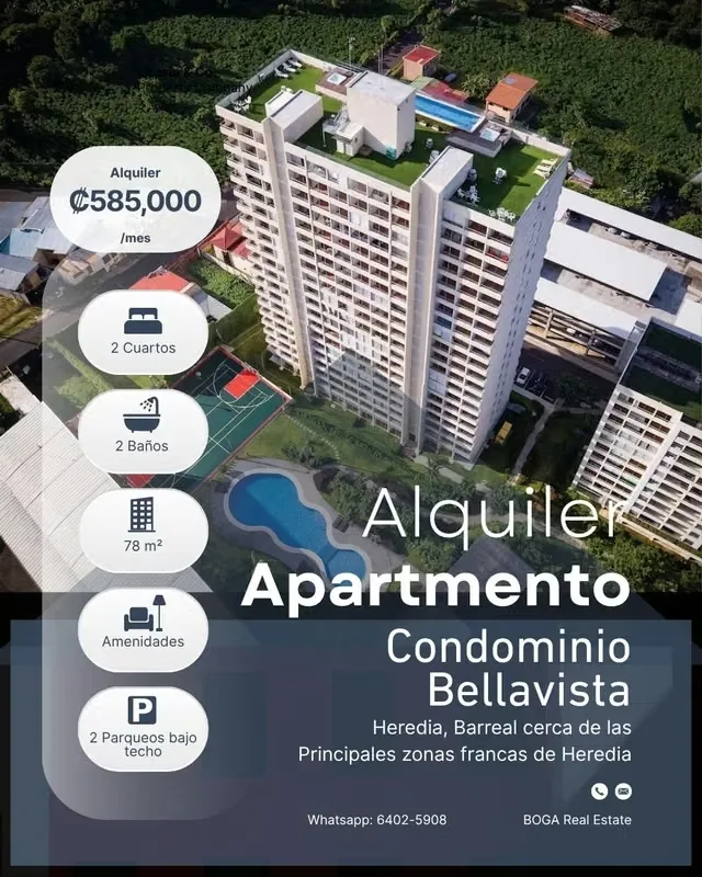 APARTAMENTO CONDOMINIO BELLAVISTA | CERCA ZONAS FRANCA METRO Y GLOBAL PARK | 2 PARQUEOS