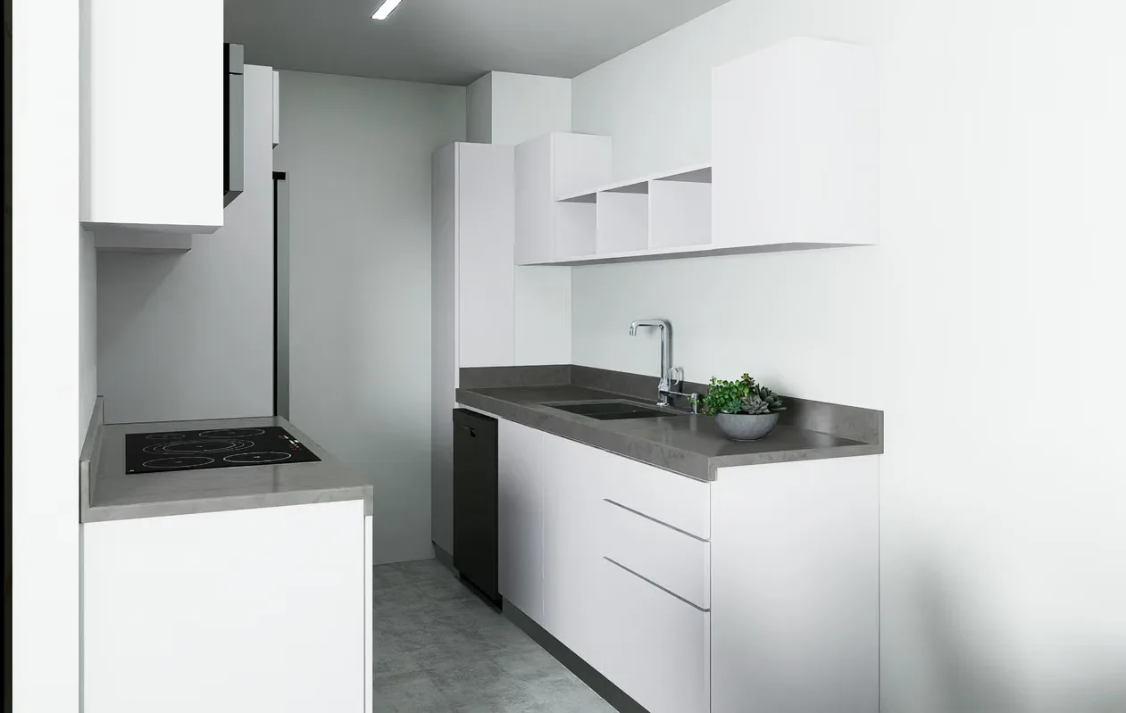 Preferred apartments in Las Rosas, Colima de Tibás. Building with apartment complexes in precenta, with 2 bedrooms, 1 bathroom, living room, dining room, kitchen, laundry area, parking ..., photo 4