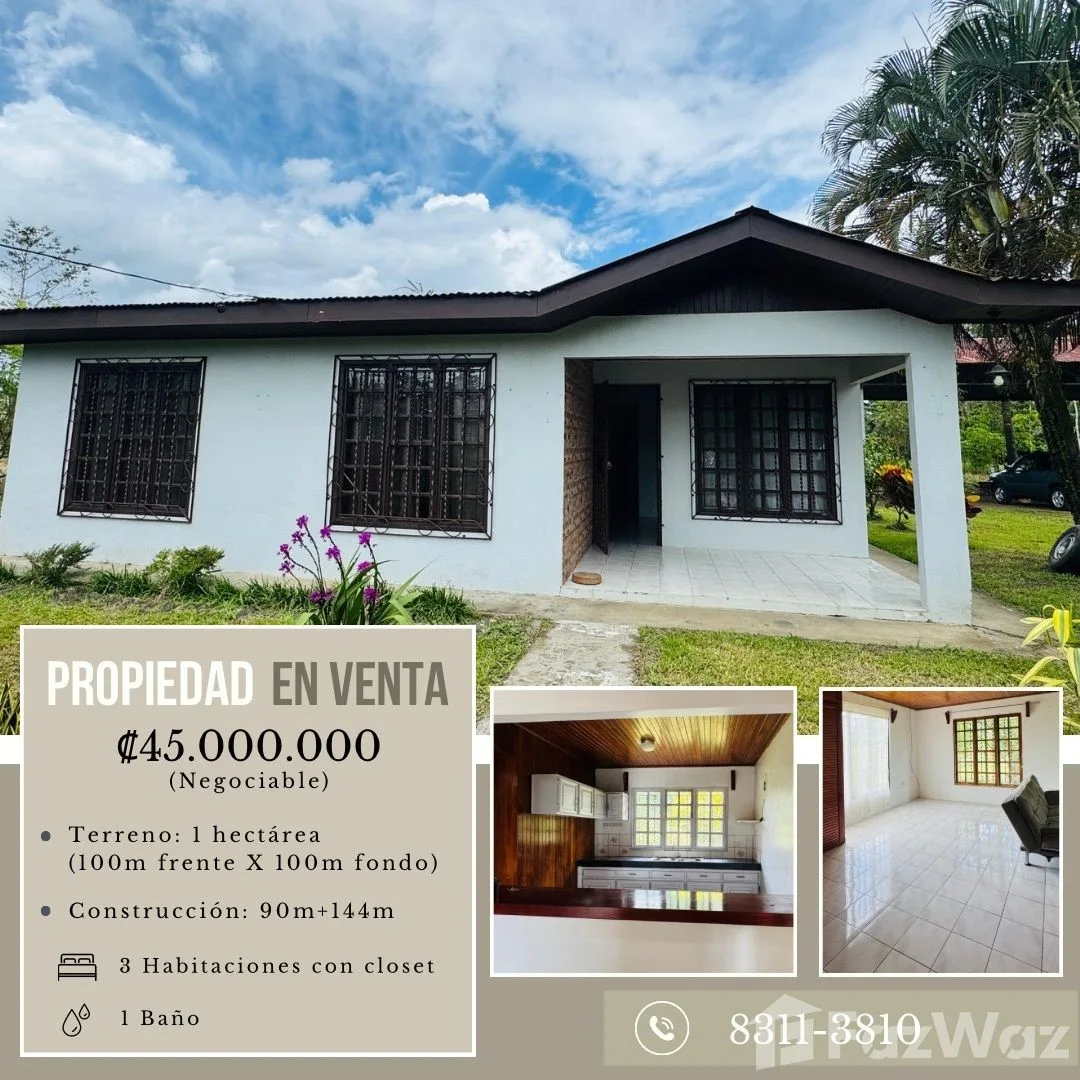 3 Bedroom House for Sale in Guacimo, Limon for $99,000