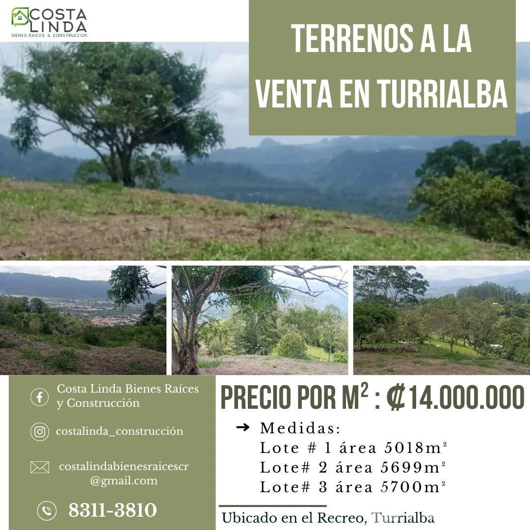 Land for Sale in Turrialba, Cartago for $155,000