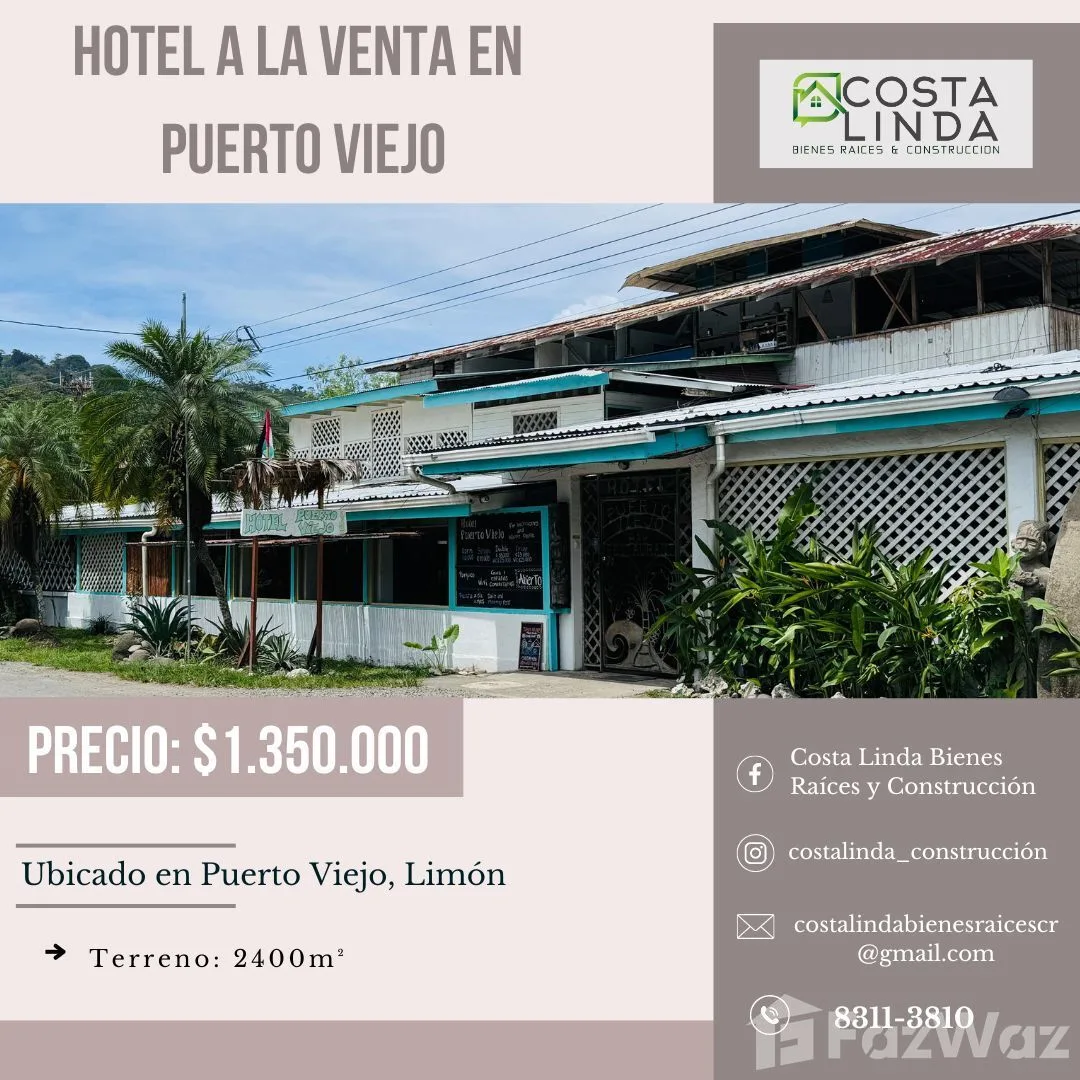Studio Hotel for Sale in Talamanca, Limon for $1,350,000