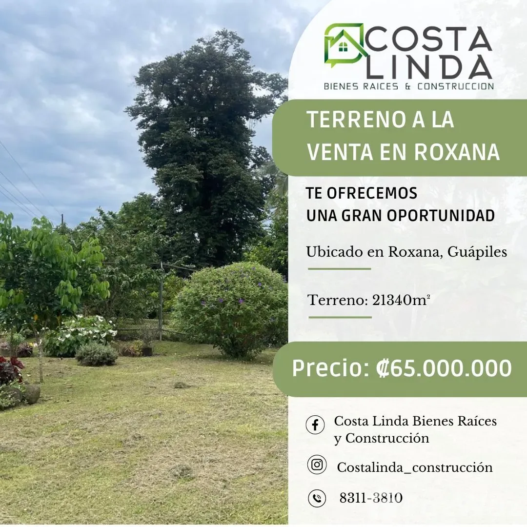 Land for Sale in Pococi, Limon for $143,000