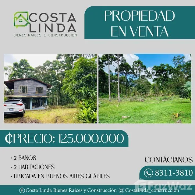 Land for Sale in Pococi, Limon for $275,000