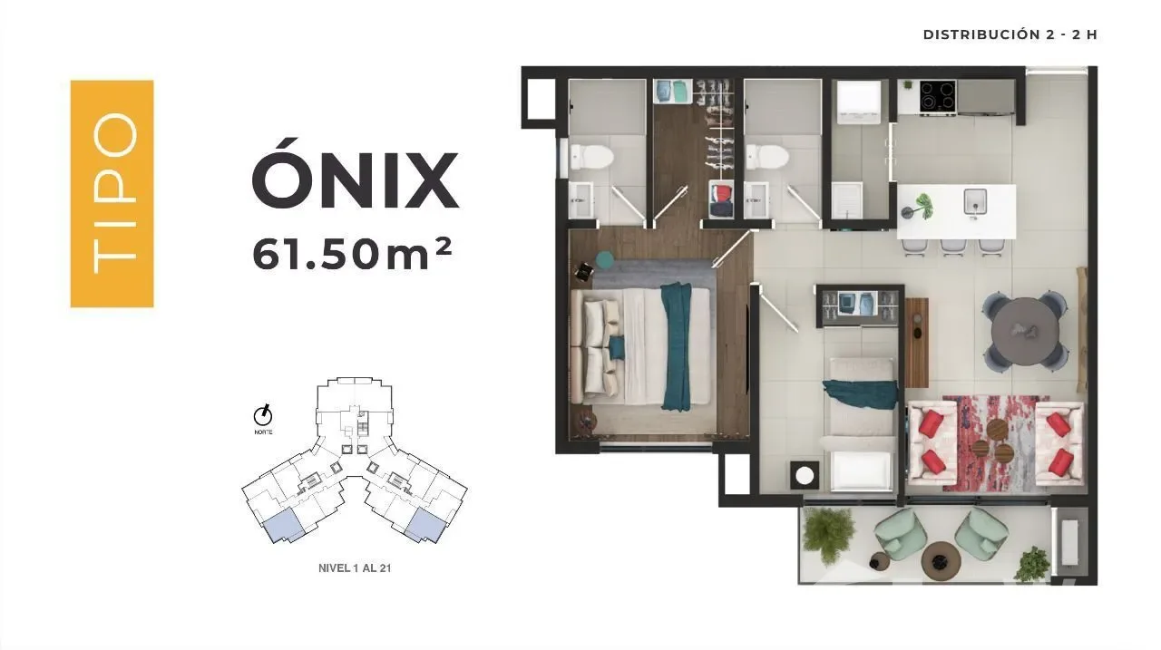 2 Bedroom Apartment for Sale at SAN JOSE for $269,000