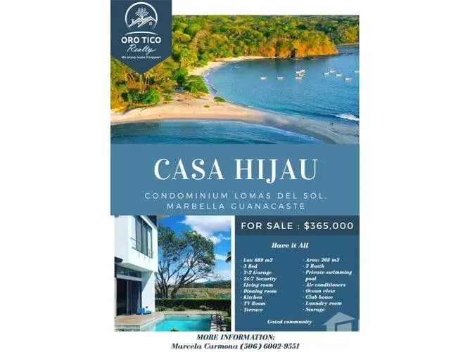 3 Bedroom House for Sale in Santa Cruz, Guanacaste for $365,000