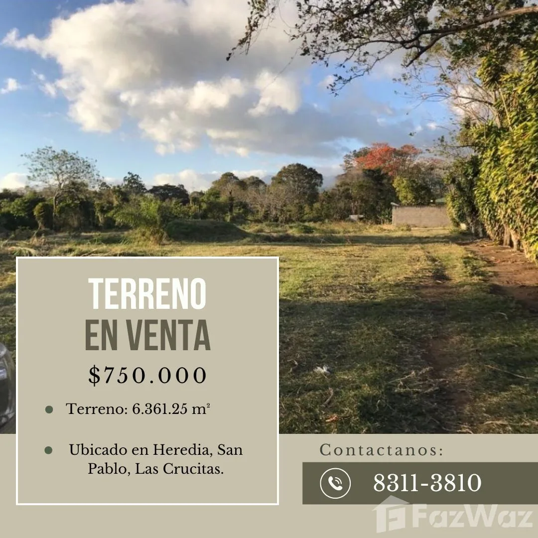 Land for Sale in San Pablo, Heredia for $750,000