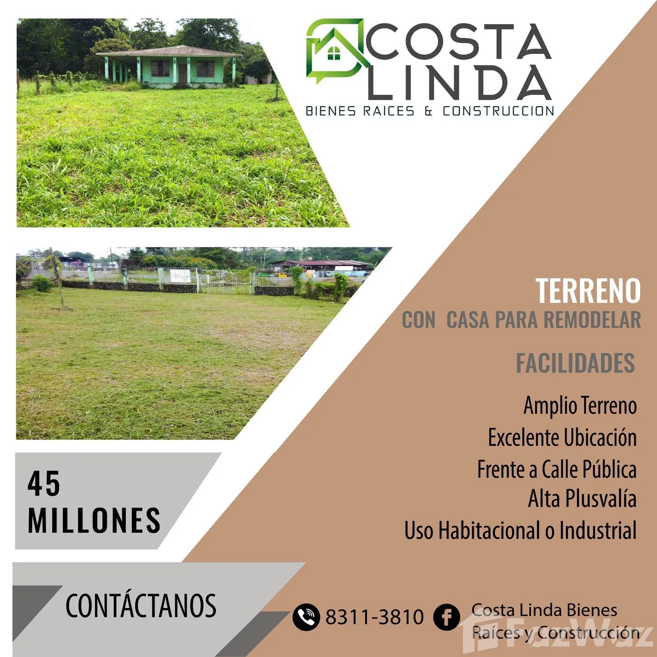 Land for Sale in Pococi, Limon for $99,000