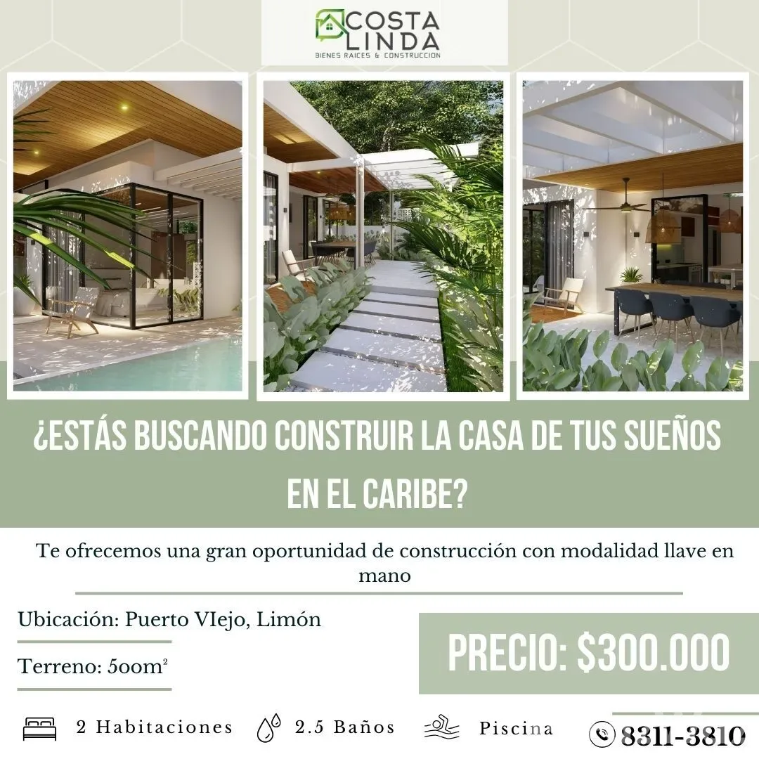 2 Bedroom House for Sale in Talamanca, Limon for $300,000