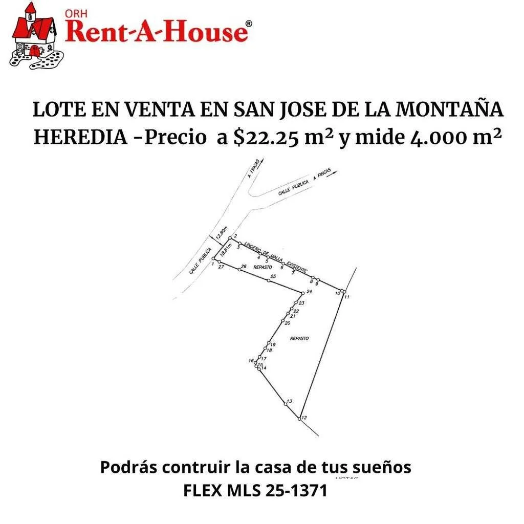 Land for Sale at HEREDIA for $85,000