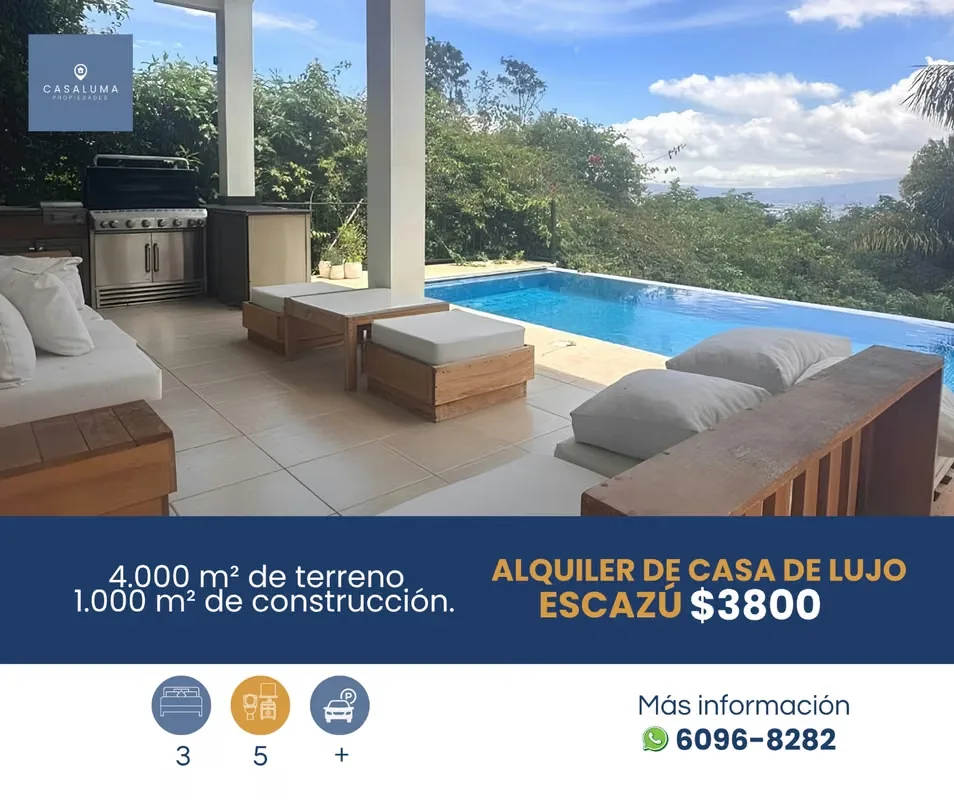RESIDENCIA PRIVADA EN ALQUILER | ESCAZÚ