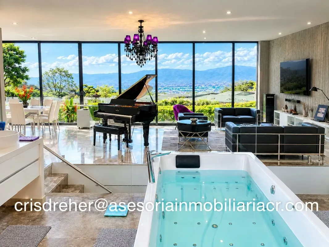 Se vende Casa con Spa en San Antonio de Escazú, no muebles.