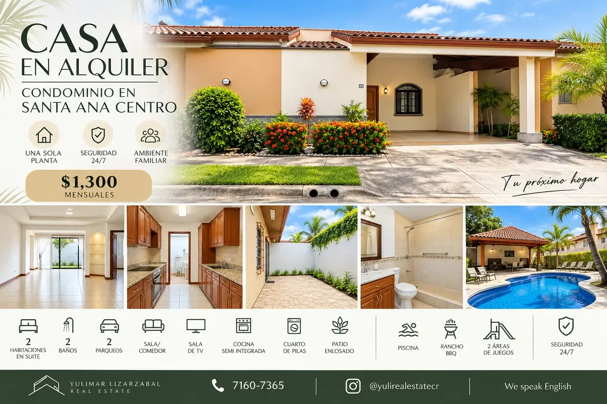 SINGLE-STORY HOUSE FOR RENT IN SANTA ANA CENTRO | 2 BEDROOMS + OFFICE
