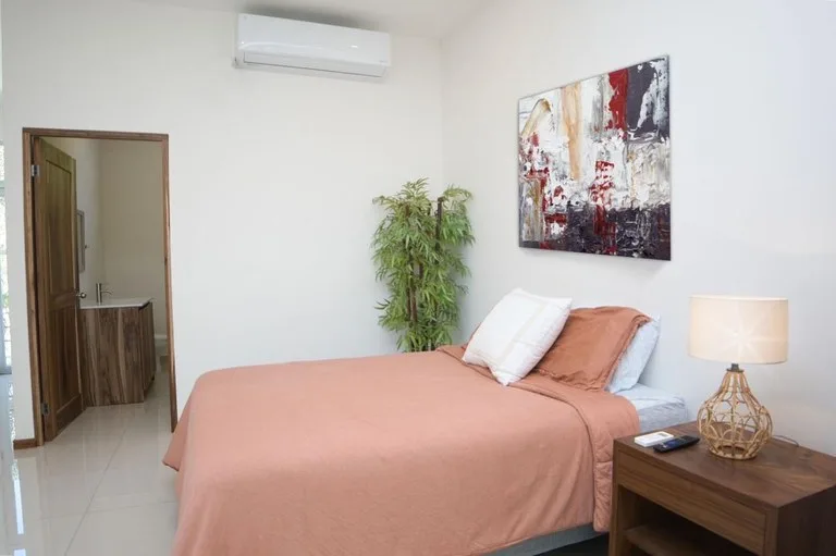 Guana 1 Beach Upstairs, River & Poolside: Contemporary Modern 1 Bed 1 Bath Riverfront Residence for Rent in Surfside / Playa Potrero