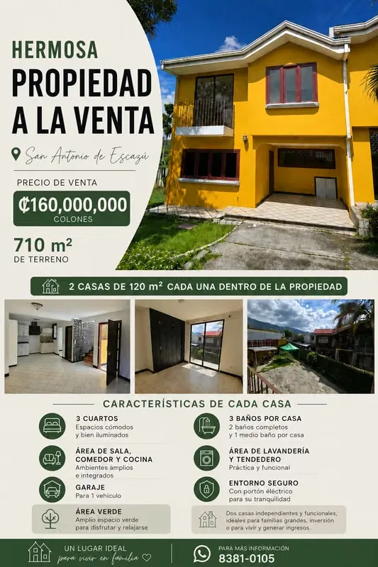 Property with 2 Houses for Sale in San Antonio de Escazú