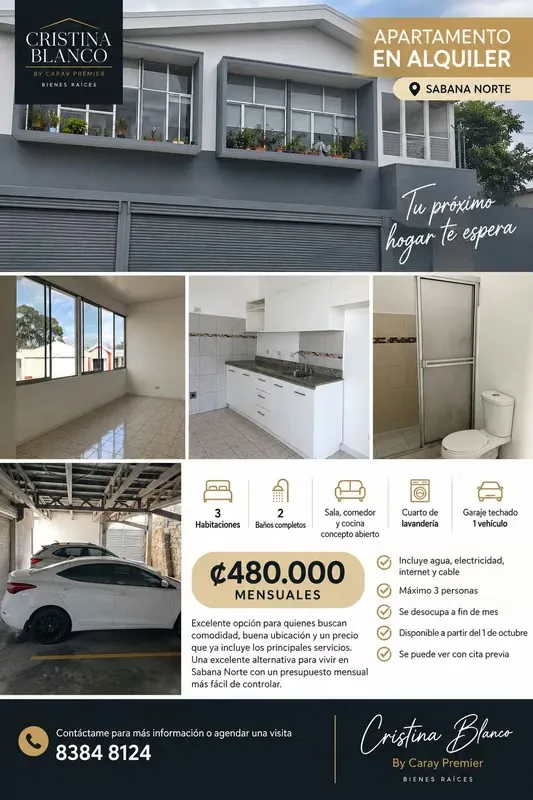 Alquiler de apartamento con todos los servicios
