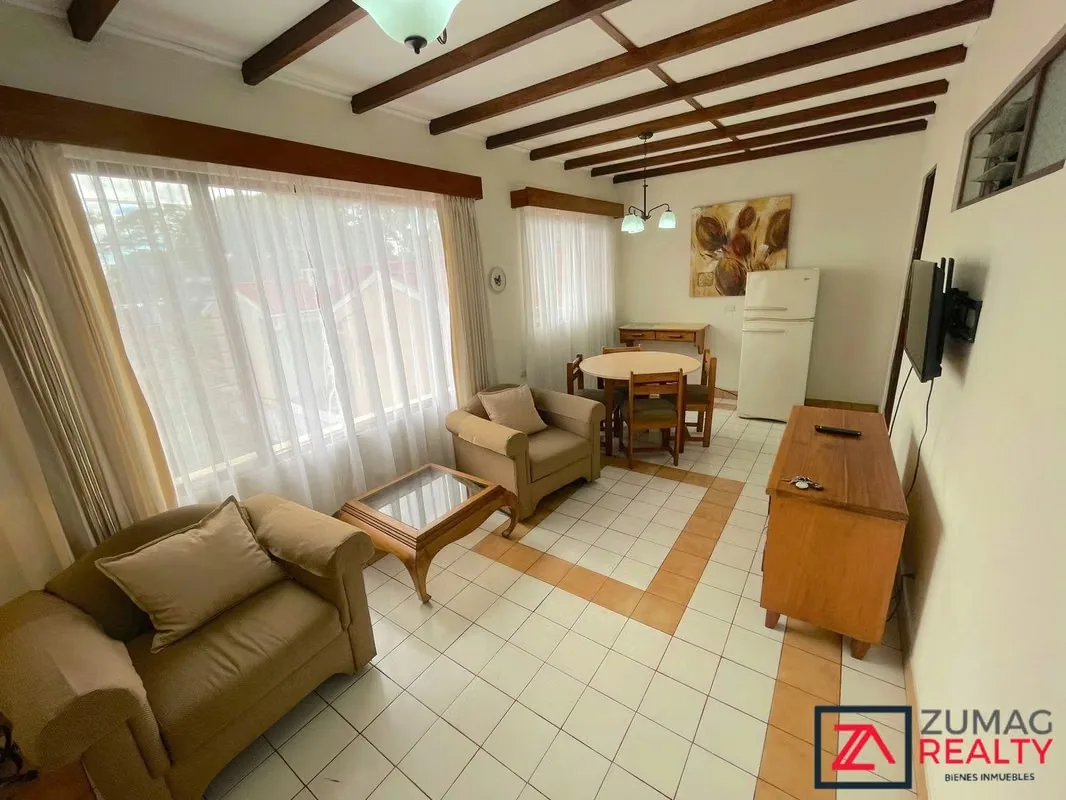 Beautiful fully furnished apartment located in Sabana Norte, just a few steps from La Sabana Metropolitan Park. It is on a first level and stands out for its excellent natural lighting, ...