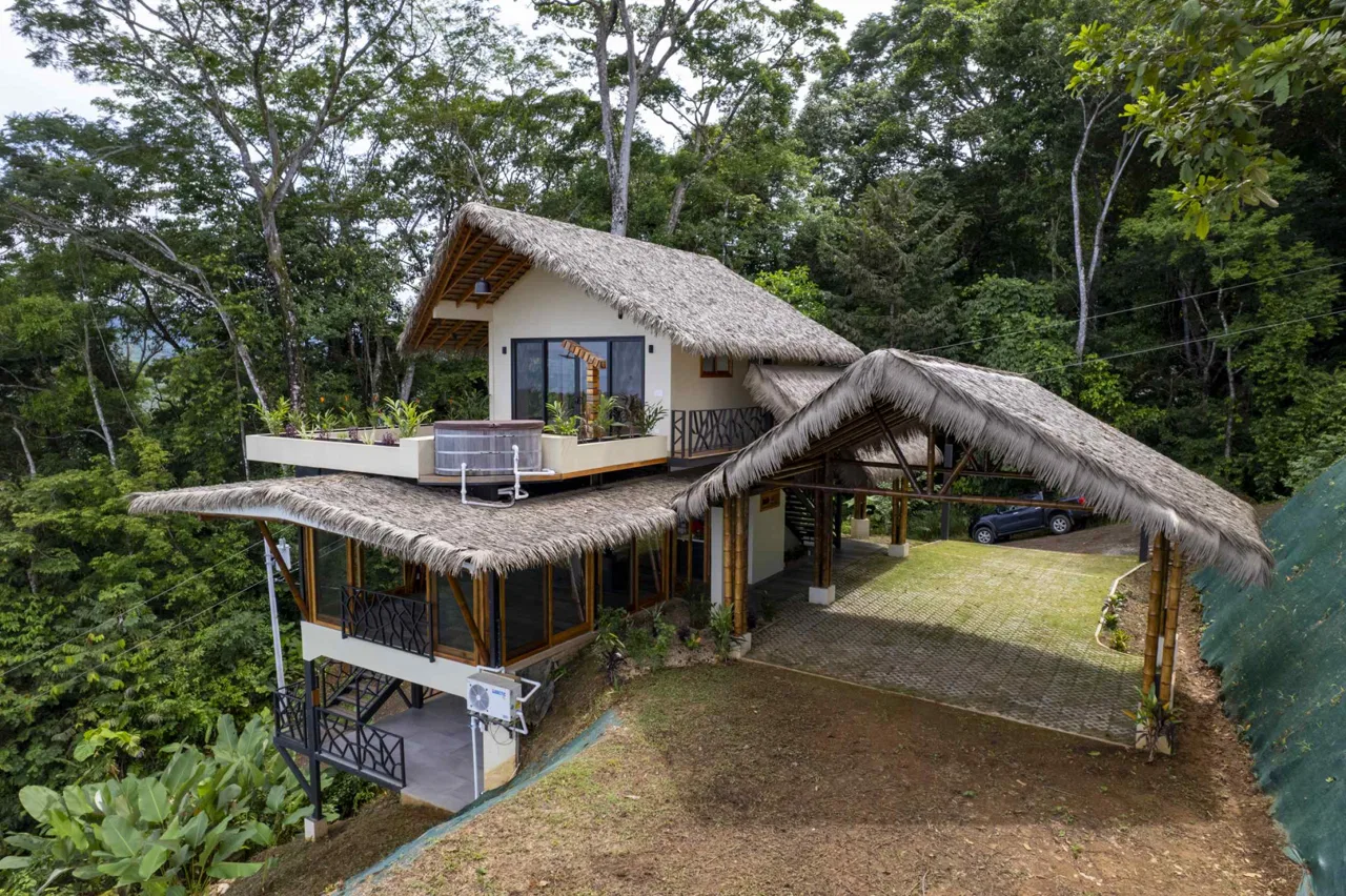 Modern 3-Bedroom Jungle Home with Ocean Views & Extra Building Pad in Dominical Costa Rica