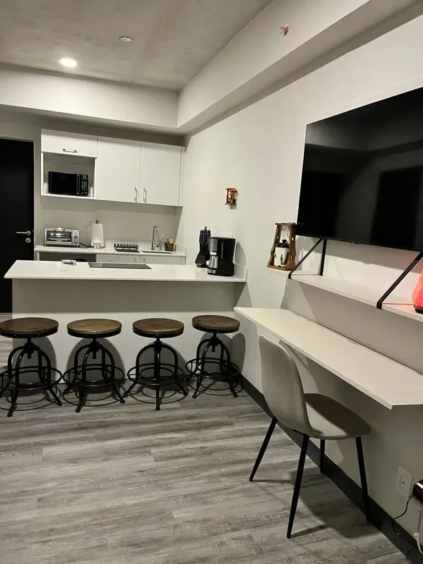 Apartamento para inversion por alquiler de Airbnb, el apartamento cuenta con area integrada de sala, comedor y cocina, la cocina cuenta con un desayunador en cuarzo, puertas corredizas ..., photo 3