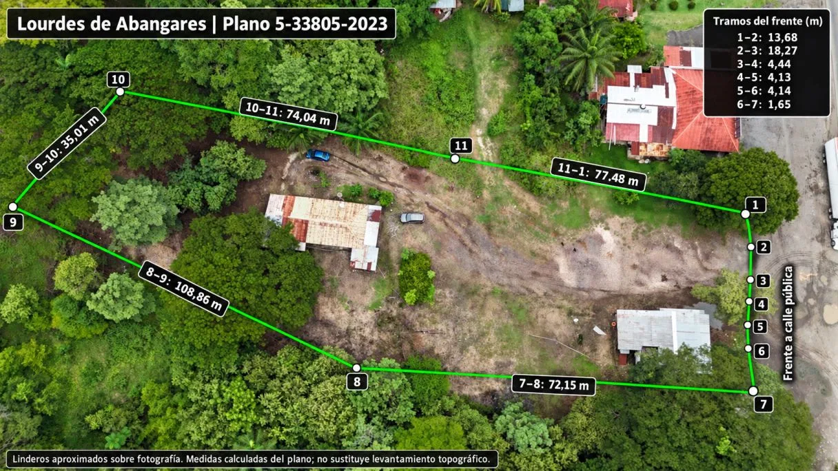 Commercial Lot with a House and Three Rental Cabins, Offering Business Potential Along Route 1 — Lourdes de Abangares