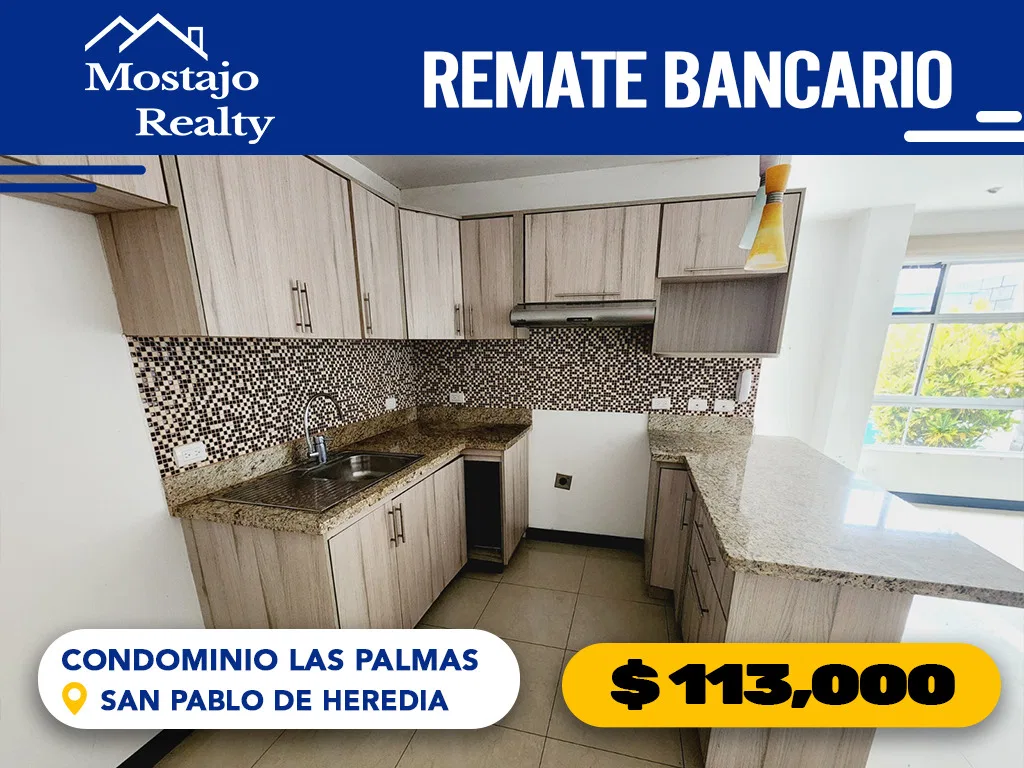 REMATE BANCARIO! Venta de apartamento en Condominio las Palmas, San Pablo de Heredia