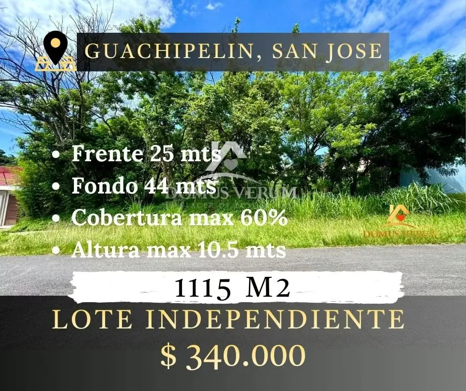 For Sale Independent Lot in Guachipelín, Escazú