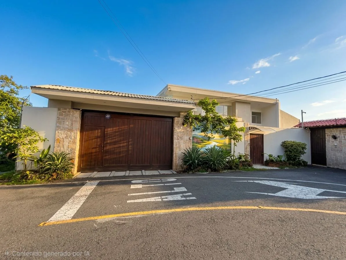 Detached house with spacious rooms, gardens and spectacular views in Escazú