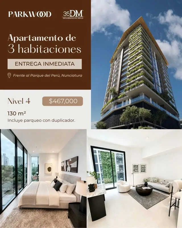 Apartamento disponible en PARKWOOD. Última oportunidad 