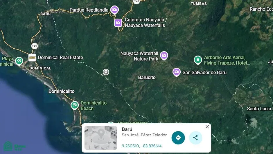 Ruta Nacional 243 Dominical / Sn Isidro de El Gnrl, Quepos, Puntarenas 60602