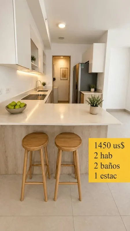 Alquiler de apartamento con línea blanca en piso 14 en Núcleo Sabana